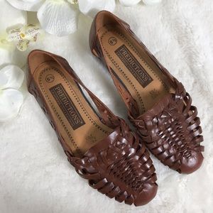 Genuine Leather Women’s Huarache Flats